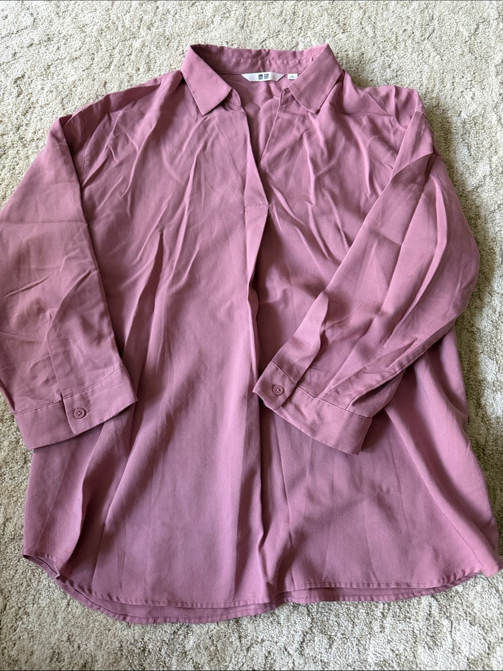 Uniqlo Dusty Rose Collared Shirt